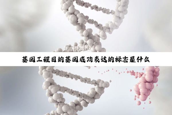 【科普解答】开云网页版: 基因工程目的基因成功表达的标志是什么?