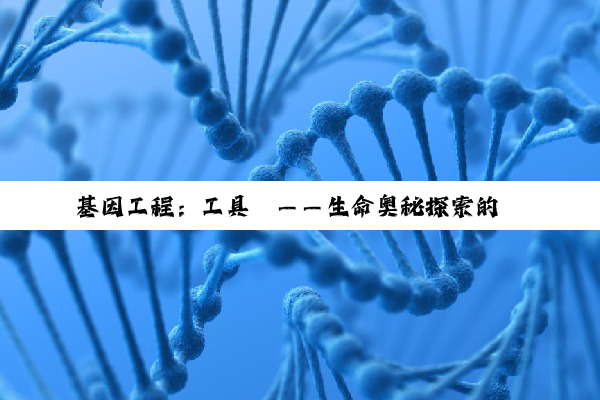 【科普解答】基因工程：工具酶——生命奥秘探索的璀璨星辰